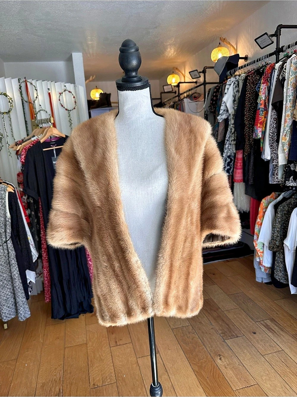 Berman Furs Rochester Vintage Honey Mink Stole